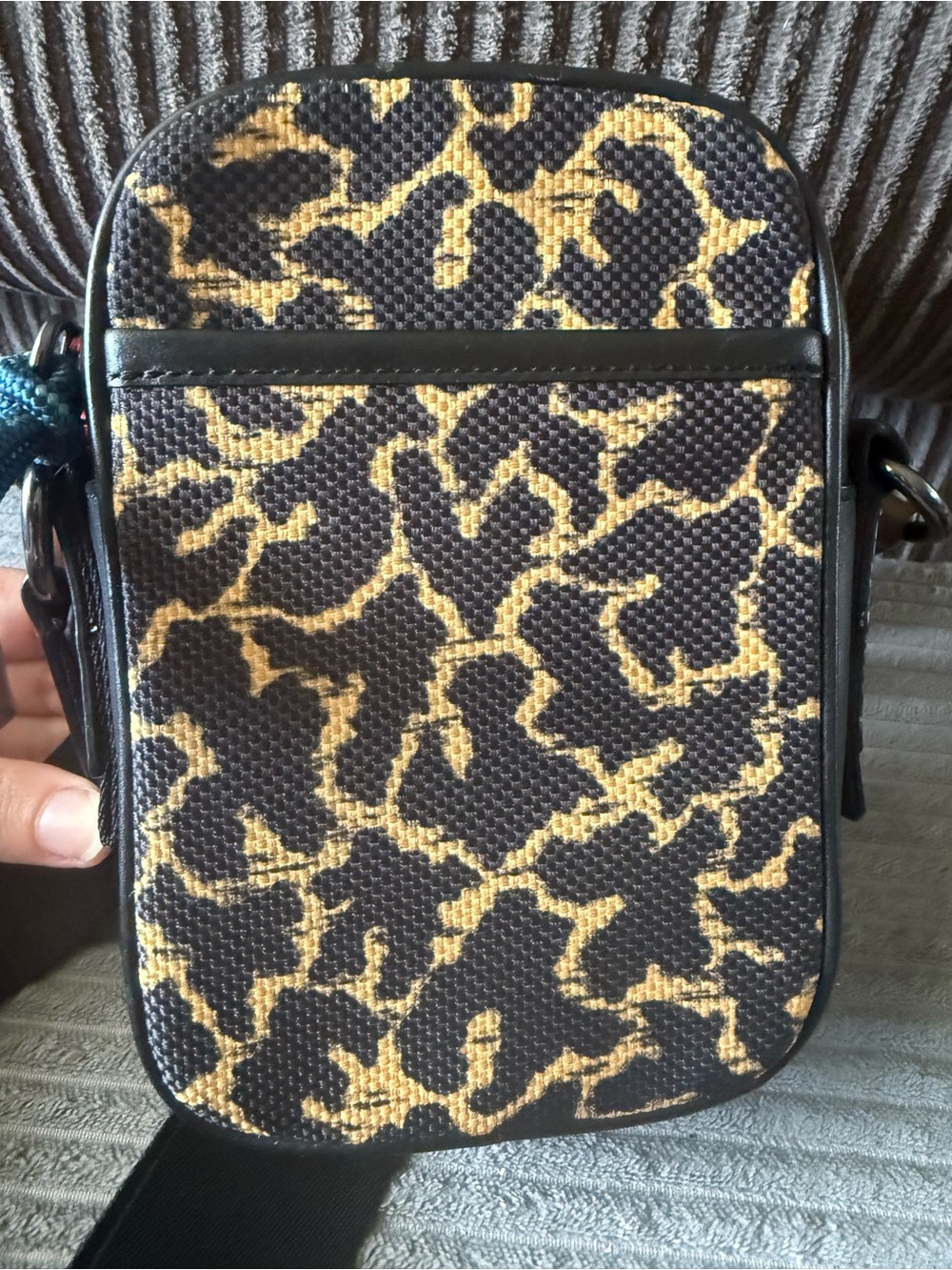 Coach Unisex Terrain Crossbody Wavy Animal Print 89901 Canvas Leather Black Bag - Picture 8 of 10